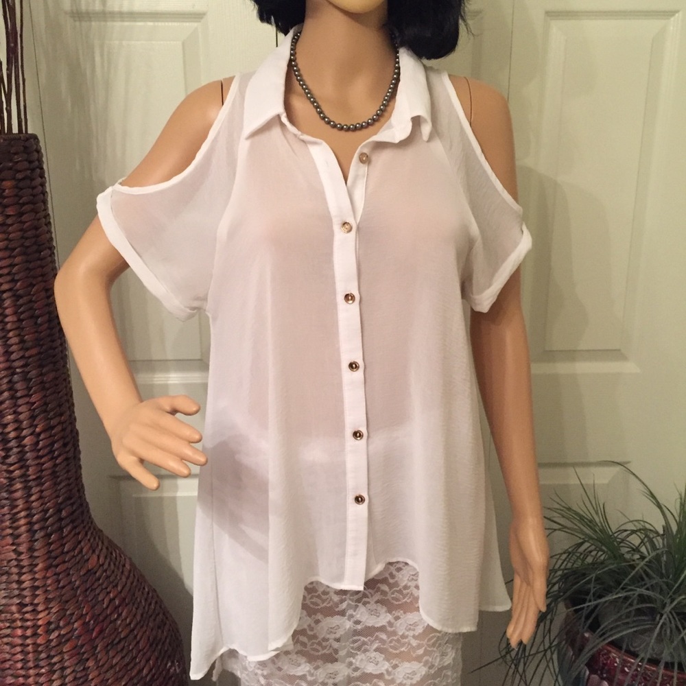 Manteau cold shoulder blouse